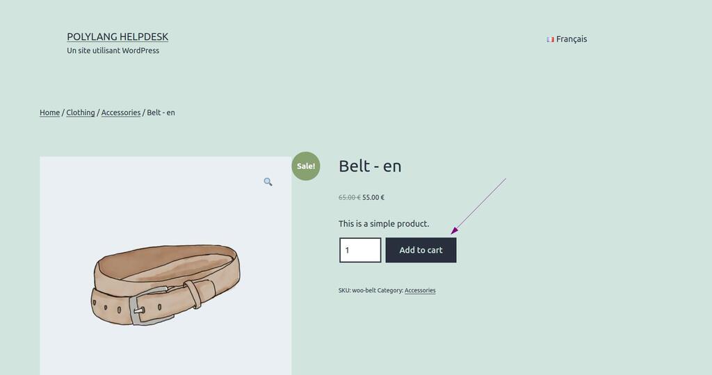 WooCommerce product single page