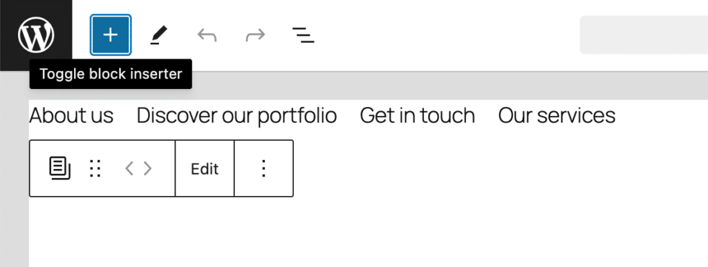 Add a block via the site editor