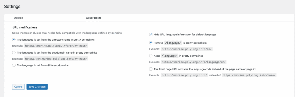 Setting up URL for a successful multilingual site (step 2)