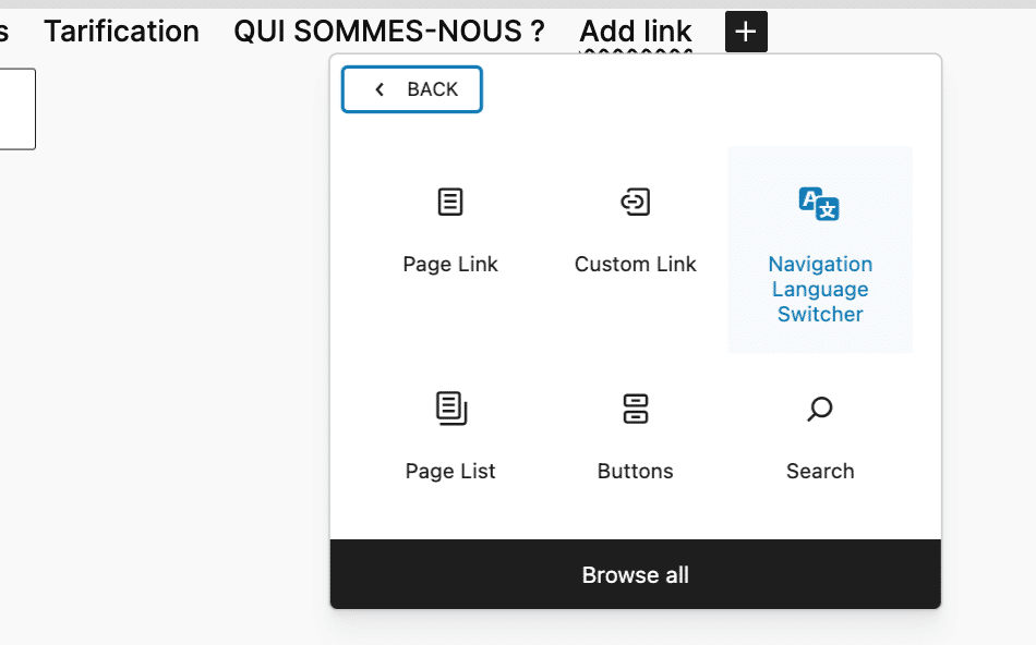 add a language switcher to navigate between languages