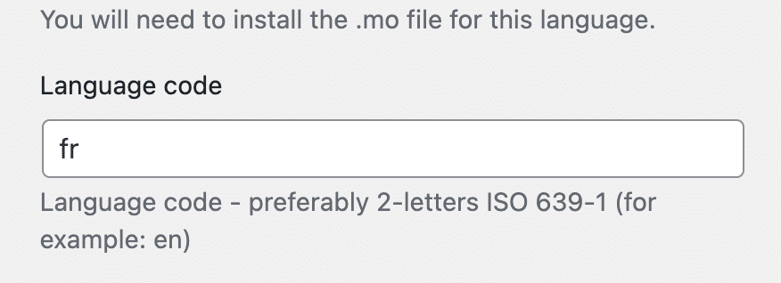 Language code from polylang
