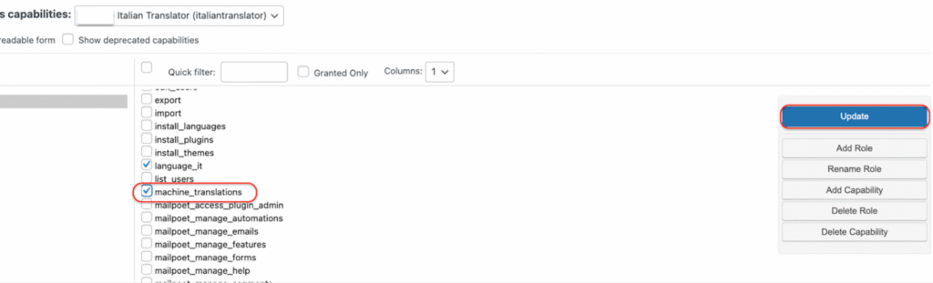adding the machine translation capability