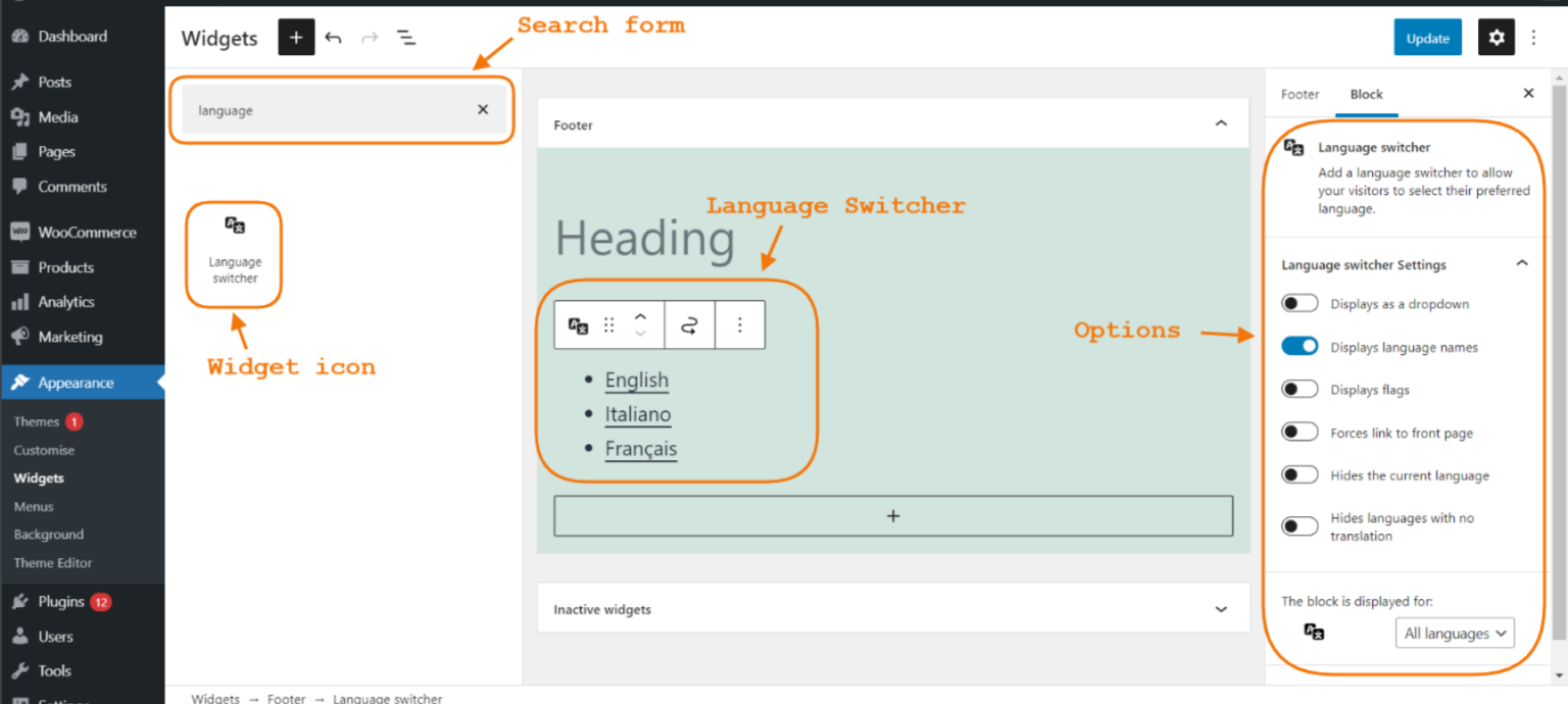 WordPress Polylang Mystery Solved Why Your Translated Pages Disappear 404 Error - The language switcher  Polylang