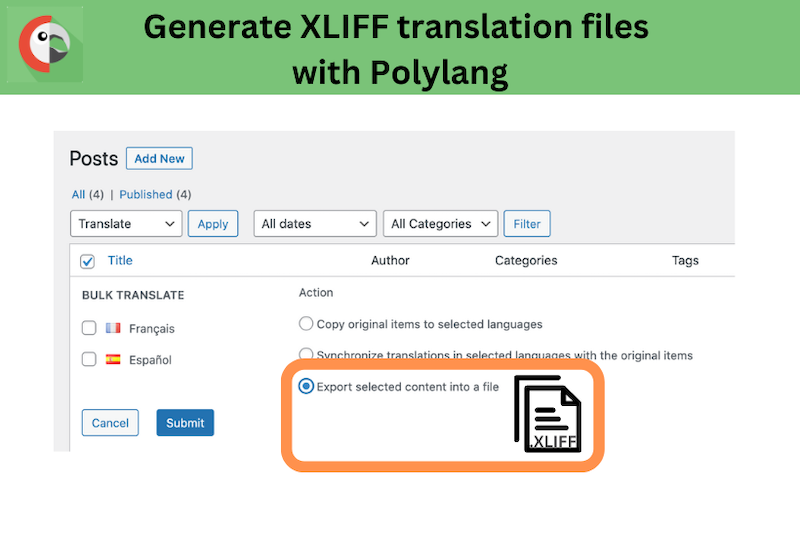 Translate a file with Matecat